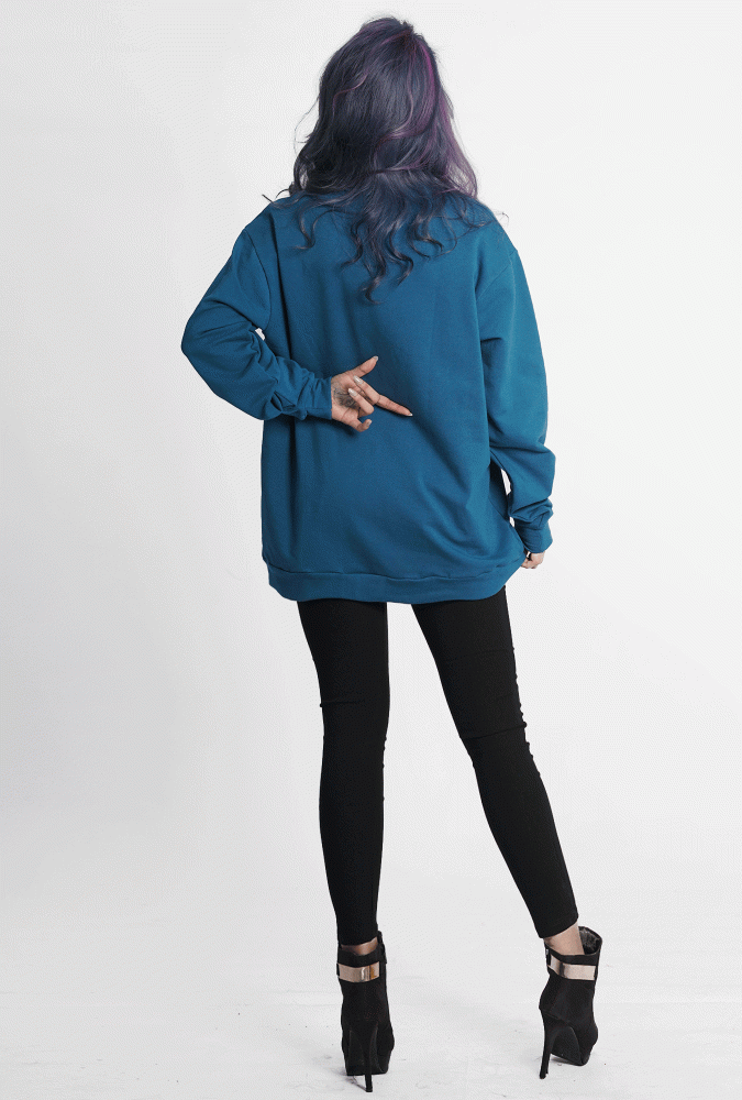 Golden Culture Autumn Girl  Sweatshirt (Blue 1)